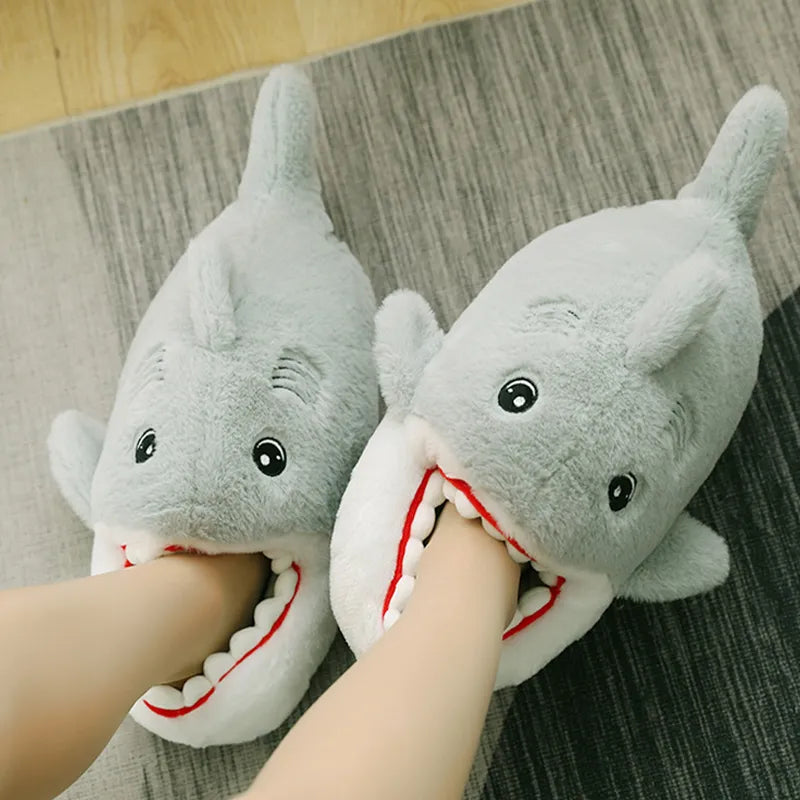 Shark plush shoes