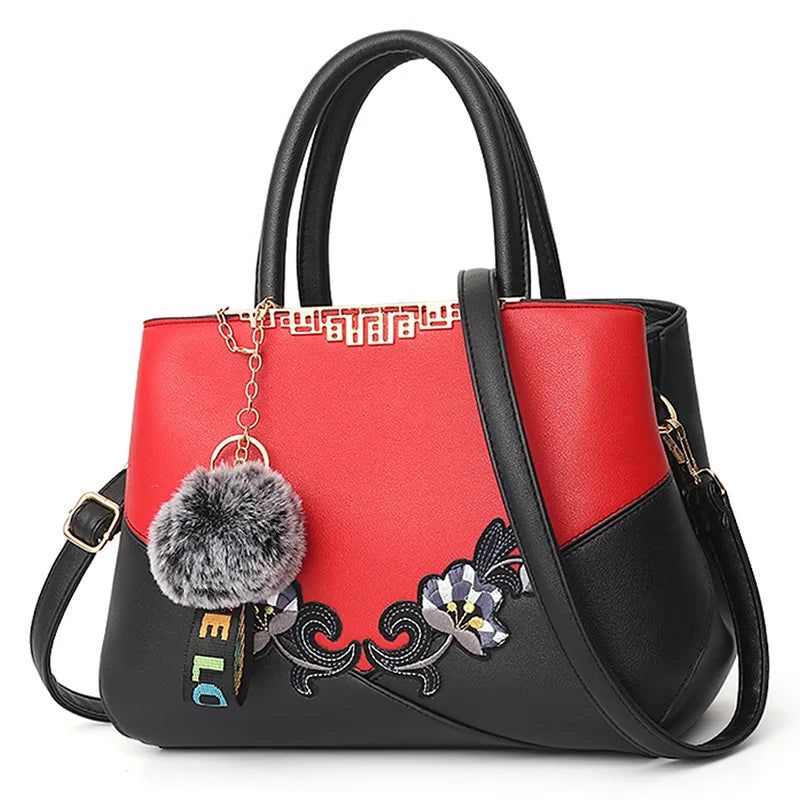 Embroidered Women Leather Hand Bags