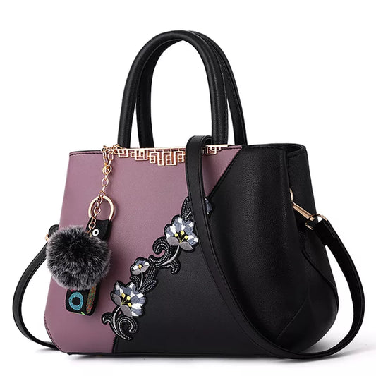 Embroidered Women Leather Hand Bags