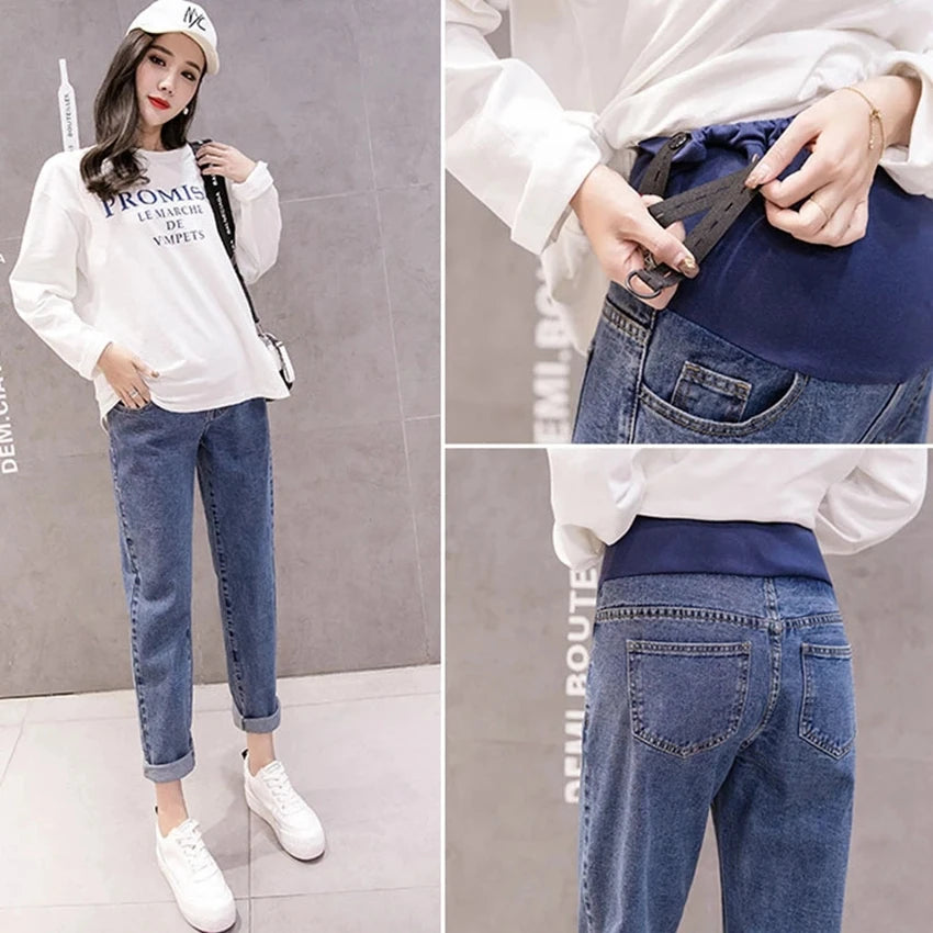 Pregnancy Abdominal Denim Jeans