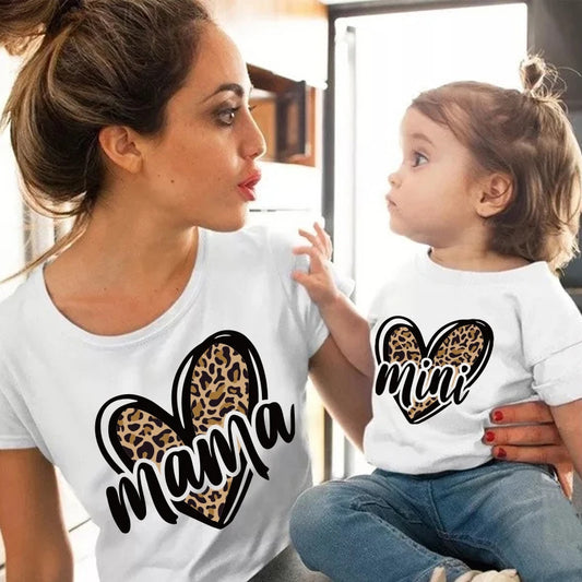 Leopard Love mom baby girl T-shirt