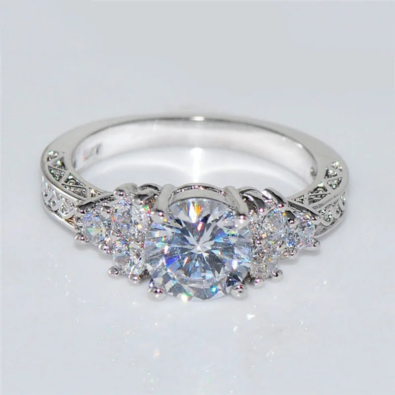 Zircon Stones Engagement Ring