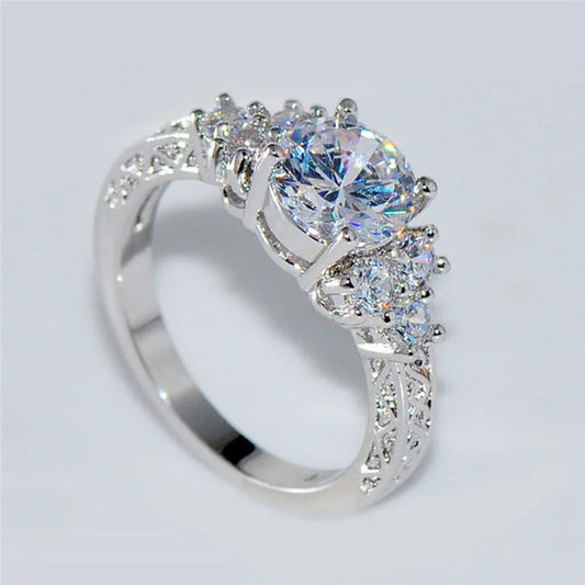 Zircon Stones Engagement Ring