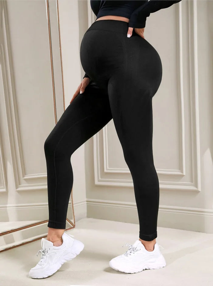 Elastic High Waist Maternity Leggings Skinny