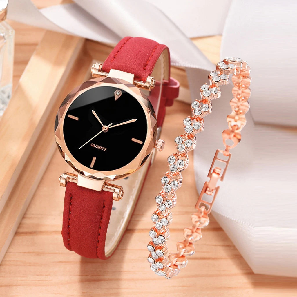 2pcs Luxury Fashion Watch