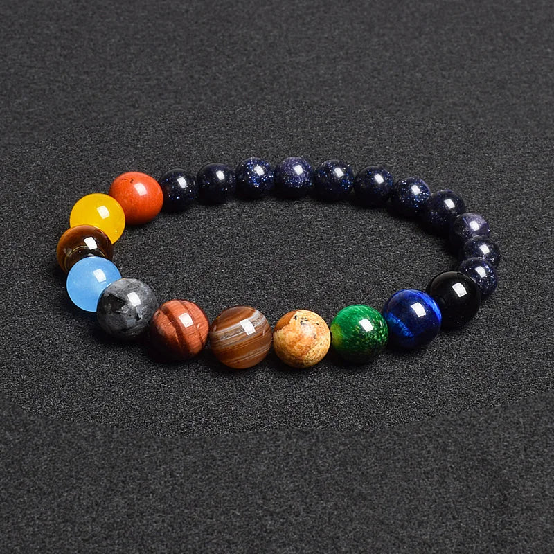 Planets Natural Stone Bead Bracelets