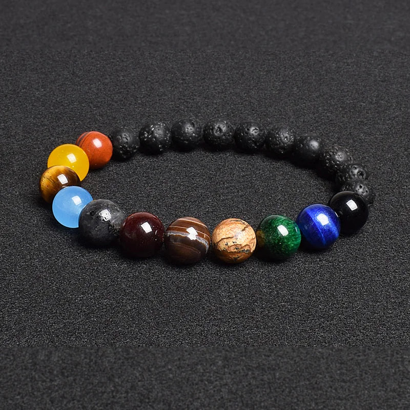 Planets Natural Stone Bead Bracelets