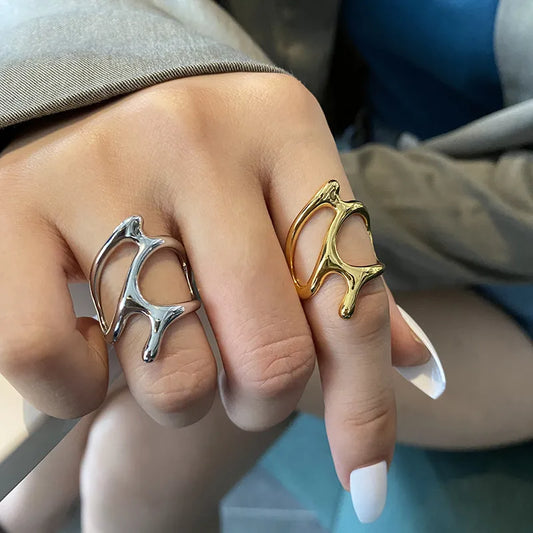 Elegant Irregular Adjustable Rings