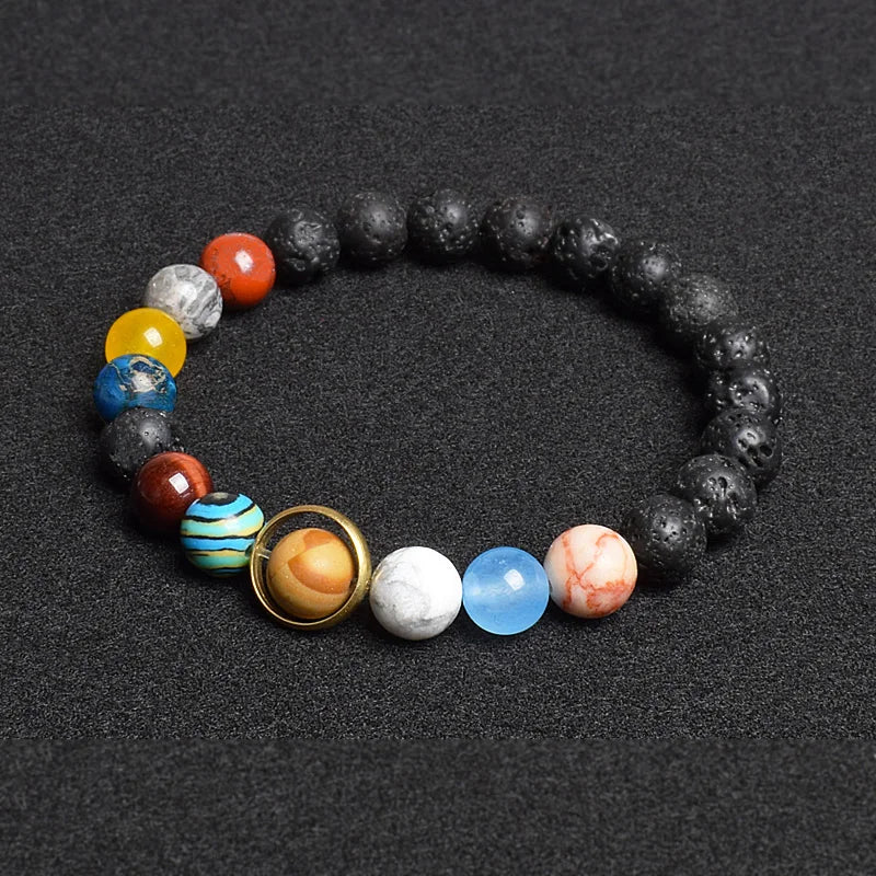 Planets Natural Stone Bead Bracelets