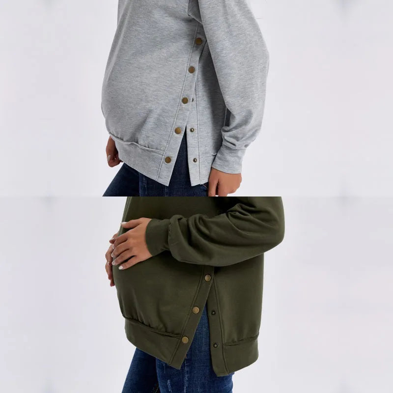 Long-sleeved Loose Solid Sweaters