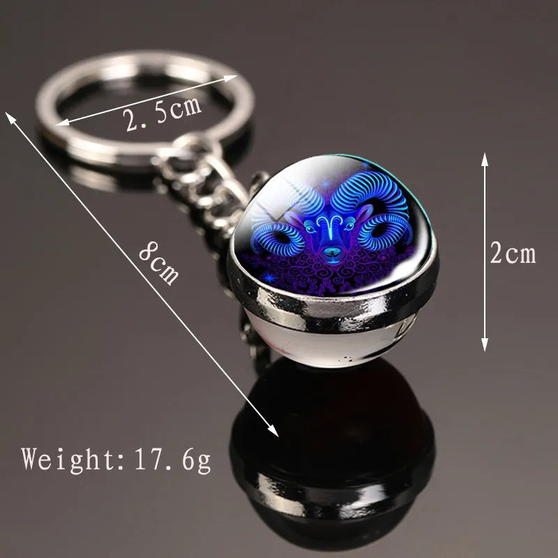 Creative 12 Constellation Key Ring