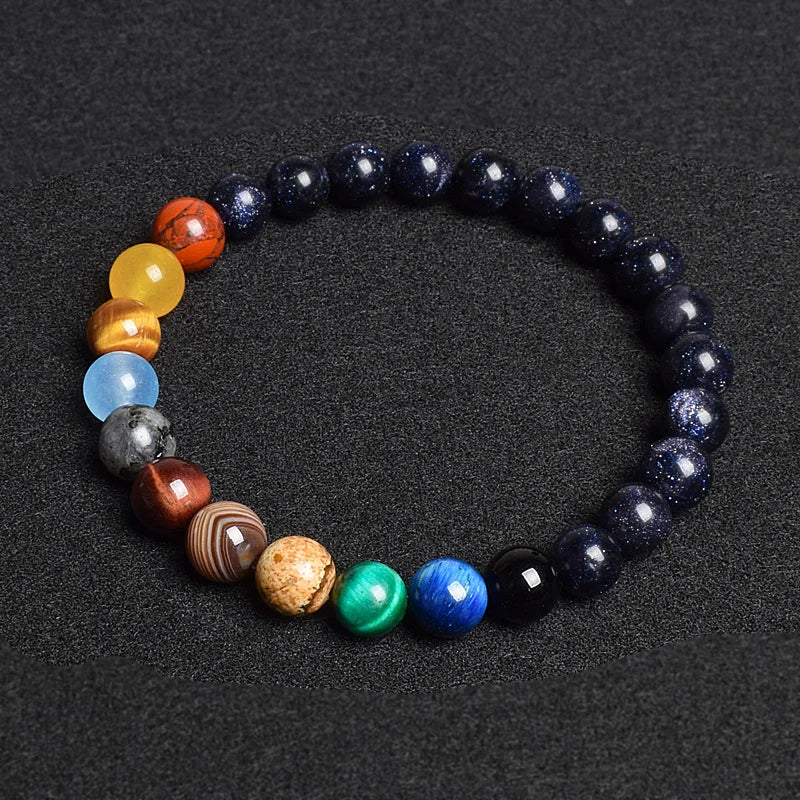 Planets Natural Stone Bead Bracelets