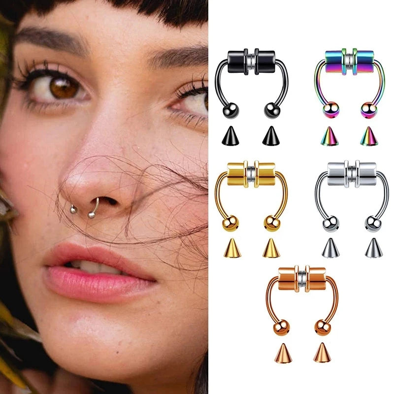 Women Fake Piercing Nose Ring